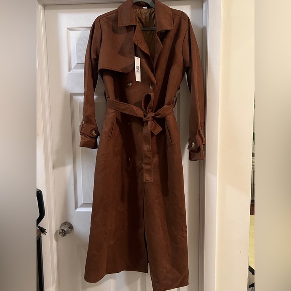 Edyisa suede trench coat - Picture 4 of 11